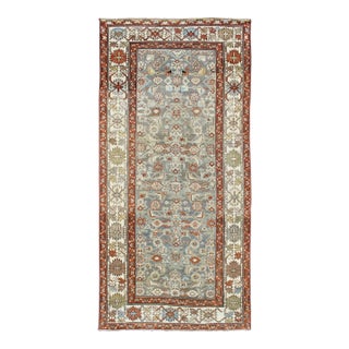 Antique Persian Malayer Rug With All-Over Tribal Design in Gray Background 3'10 X 8'6 For Sale