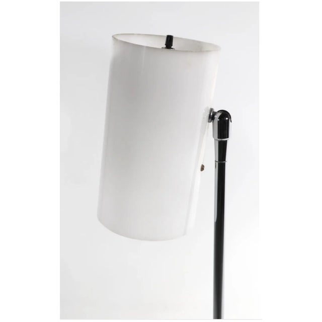 White 1970s Mid Century Modern Chrome Cylinder Can Shade Floor Lamp by George Kovacs For Sale - Image 8 of 8