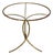 Gilt Metal Faux Bamboo Pedestal Table With Glass Top For Sale