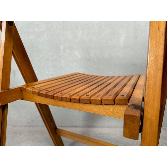 Wood Vintage Beech Folding Chairs, Set of 2 For Sale - Image 7 of 16