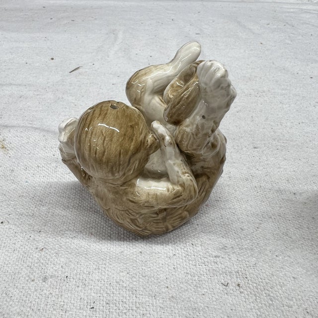 Late 20th Century Vintage Playful Monkey Salt and Pepper Hear / See No Evil For Sale - Image 5 of 7