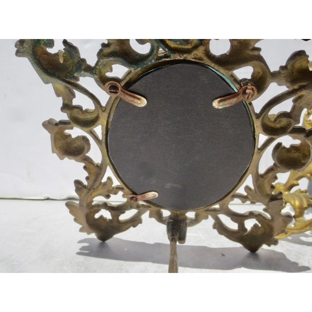 Victorian Cast Brass Portrait Frames - A Pair of 2 For Sale - Image 4 of 6