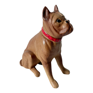Vintage Cast-Iron Boxer Dog Bank