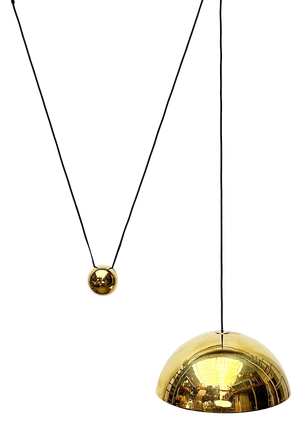 Vintage Postmodern German Hollywood Regency Brass Model Solan Counterweight Pendant by Florian Schulz, 1980s