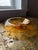 Mid-Century Modern Vintage Fenton Amber Glass Rolled Rim Console Centerpiece Bowl For Sale - Image 3 of 4