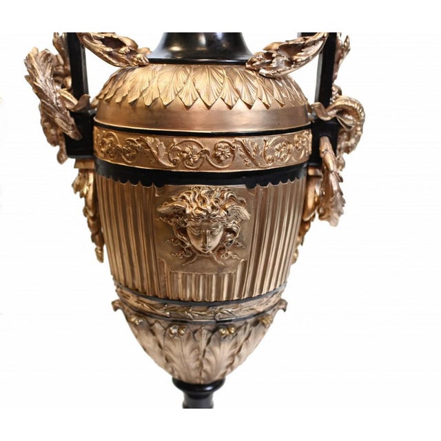 2000 - 2009 Bronze Classical Urns Grecian Amphora Barbedienne, Set of 2 For Sale - Image 5 of 14