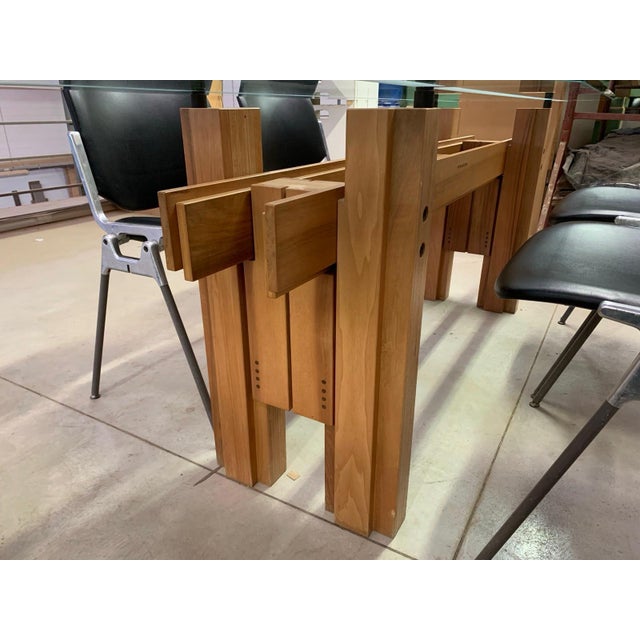 Brown Cangrande Table by Franco Poli for Bernini, 1970s For Sale - Image 8 of 12