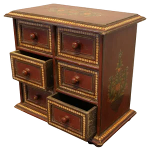 Antique Folk Art Painted Chest of Drawers, 1900