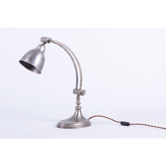 Art Deco Table Lamp in Chrome-Plated Steel, France, 1920s For Sale - Image 14 of 14