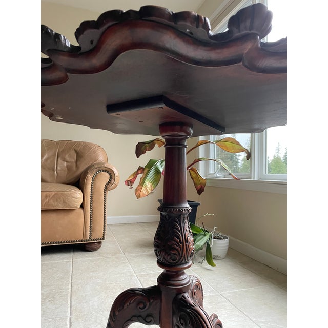 Late 19th Century Victoria Era Chippendale Style Piecrust Tea Table For Sale In Seattle - Image 6 of 8