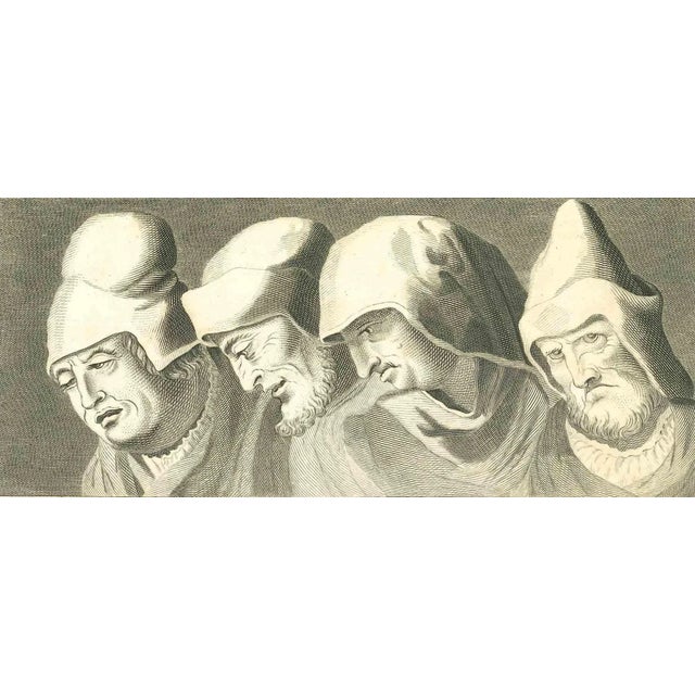 Heads of men is an original artwork realized by Philip Audinet for Johann Caspar Lavater's "Essays on Physiognomy,...