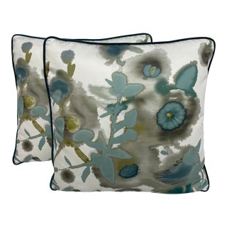 Thibaut Abstract Floral Pillows - Pair For Sale