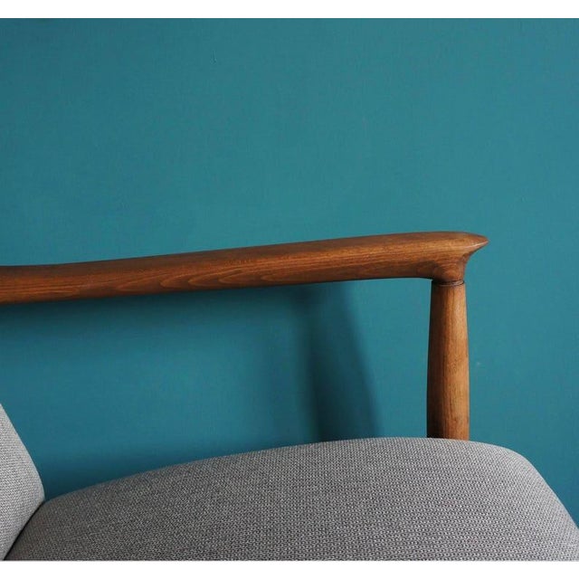 Vintage Armchair From Mid Century Designed by Edmund Homa, Restored For Sale - Image 4 of 9