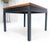 Parquetry Teak Top 28x28" Square Top Black Lacquer Top Side End Table MINT For Sale - Image 12 of 13