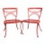 Late 20th Century Pair of Pink Brown Jordan Style Side Chair For Sale