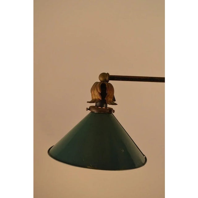 Rare Iron Counterbalance Adjustable Floor Lamp | Chairish