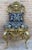 1930s Italian Rococo Style Giltwood Chair with Rich Blue Damask Upholstery For Sale - Image 11 of 18