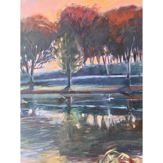 Late 20th Century Modern Impressionist Oil on Canvas of Burying Hill Beach, Westport, Connecticut For Sale - Image 13 of 14