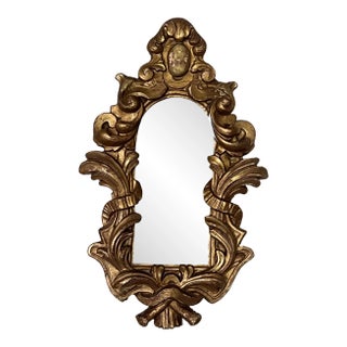 French Mirror & Hand Carved Oak Frame , C. 1800 For Sale