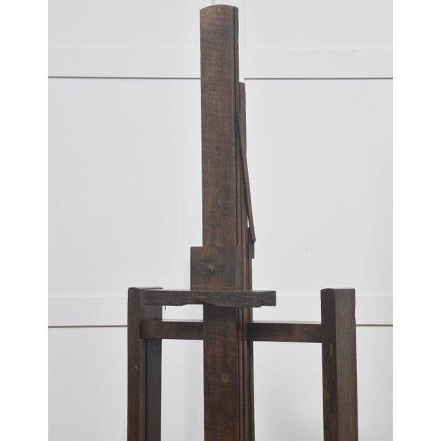 Brown 1950s Fully Adjustable Oak Artist’s Easel For Sale - Image 8 of 12