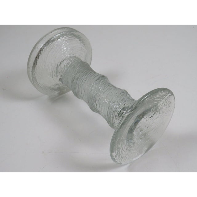 Mid-Century Modern Mid-Century Modern Finnish Ice Glass Candleholder by Tapio Wirkkala for Iittala, 1969 For Sale - Image 3 of 6