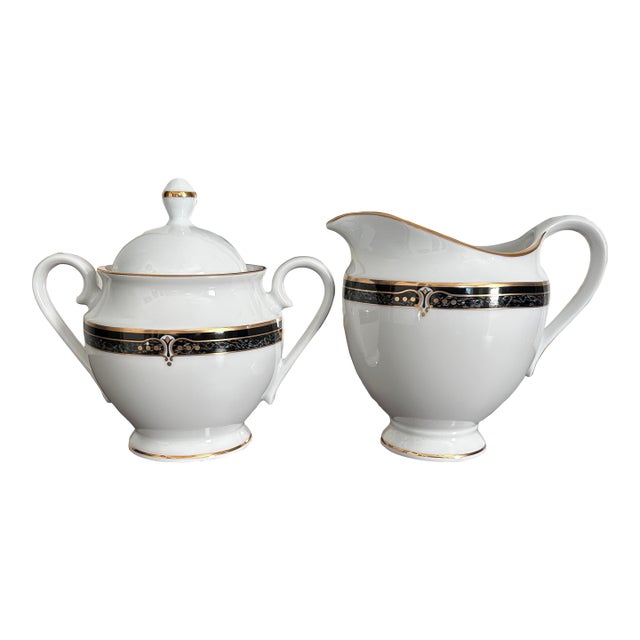 Mid 20th Century Wedgewood Embassy Collection Sugar & Creamer Whitefield Fine China For Sale