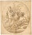 An original 18th-century watercolour painting, Circle of François Boucher, Putti with Urn.A delightful ink and wash Rococo...