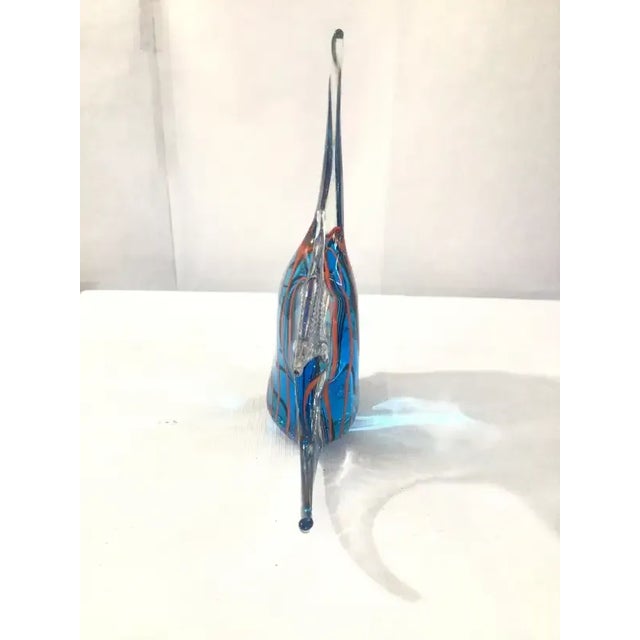 Glass 1960s Murano Style Colorful Art Glass Angel Fish For Sale - Image 7 of 11