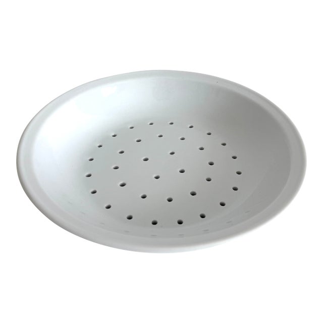 Early 20th Century French Faisselle Strainer Berry Bowl For Sale