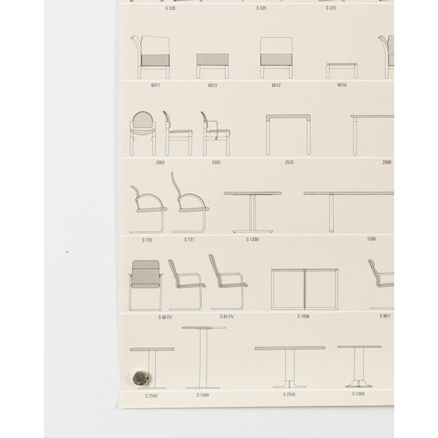 1980s Vintage Thonet Furniture Original Advertising Poster, 1989 For Sale - Image 5 of 9
