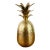 Vintage 1970s Hollywood Regency Brass Pineapple Container Vessel / Candlestick For Sale
