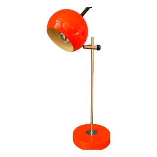 Mid-Century Modern Space Age Desk Lamp in Orange For Sale