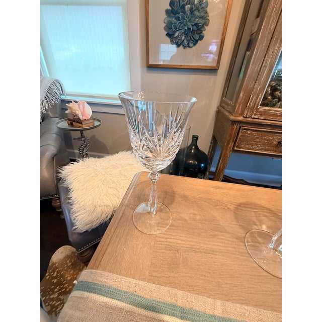 Elegant set of crystal glasses in a fan pattern. gorgeous! Hampton Hall by Noritake.