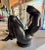 1970s Large Black Marble Cubist Sculpture Nude Woman For Sale - Image 5 of 12
