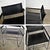 Vintage Chrome & Black Vinyl Faux Leather Sling Director’s Chairs Straight Legs, a Pair For Sale - Image 10 of 13