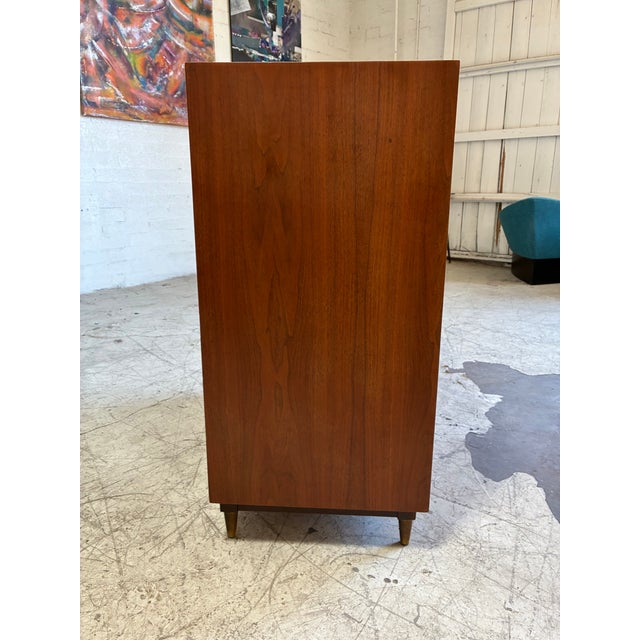 Refinished Mid Century Modern Tall Dresser by American of Martinsville For Sale - Image 9 of 9