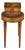 Antique English Regency Flame Mahogany Tooled Leather Telephone Smoking Table For Sale