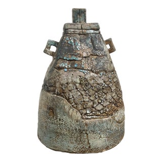 Ceramic Vessel With Lid by Nancy Pirri For Sale