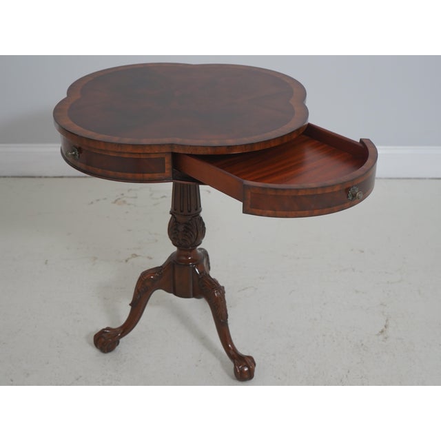 Chippendale Maitland Smith 8115-30 Mahogany Lamp Table For Sale - Image 3 of 18