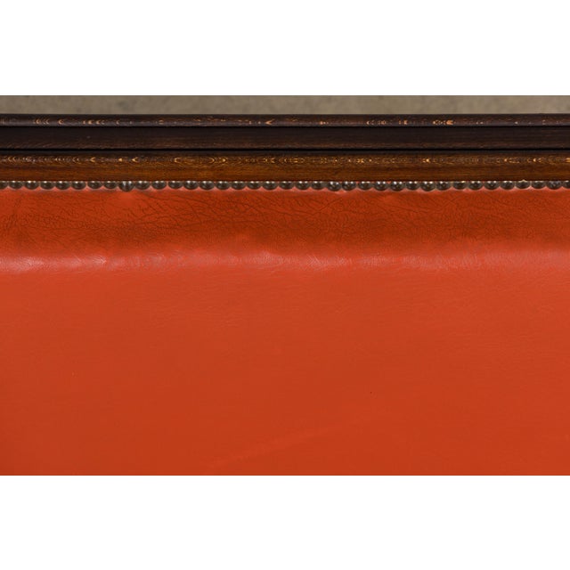 Art Deco 1930s French Art Deco Oak Canape in Faux Leather For Sale - Image 3 of 18