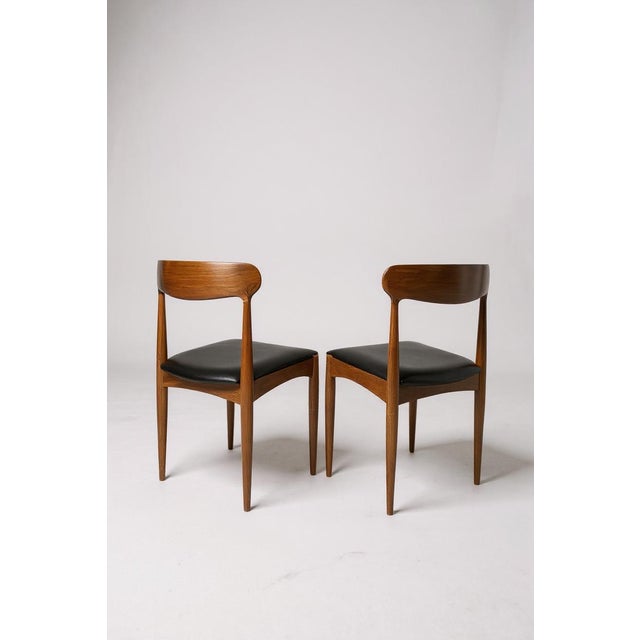 Mid-Century Modern Vintage Scandinavian Chairs by Johannes Andersen, 1970, Set of 4 For Sale - Image 3 of 5