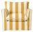 Sophie Conran Coco Armchair - Dandelion Stripes with Knife Edge Cushion For Sale