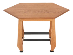 Art Deco Oak Amsterdam School Tea Table by Jac. Van Den Bosch, 1920s