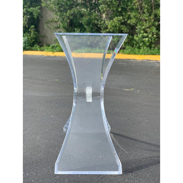1970s Vintage Lucite Butterfly Console Base For Sale In Miami - Image 6 of 12