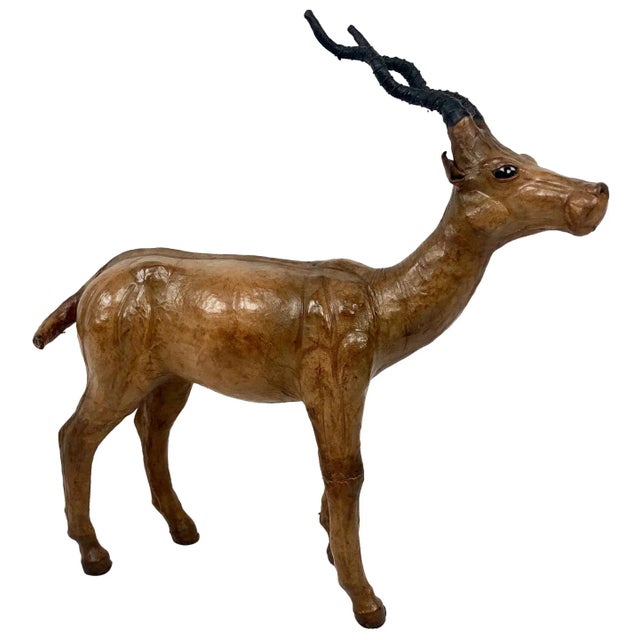Vintage Leather Antelope Figure, 1960s For Sale - Image 10 of 10