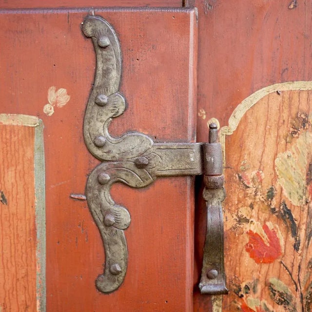 Red Painted Tyrolean Credenza For Sale - Image 6 of 18