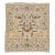 Handmade Square Beige Sultanabad Wool Rug With Modern Allover Design For Sale