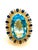 Blue Bochic "Orient" Vintage Diamond, Blue Sapphire & Topaz Ring Set In 18K Gold & Silver For Sale - Image 8 of 18
