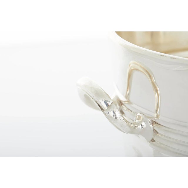 Metal Vintage English Silverplate Barware Wine Cooler / Stand For Sale - Image 7 of 11