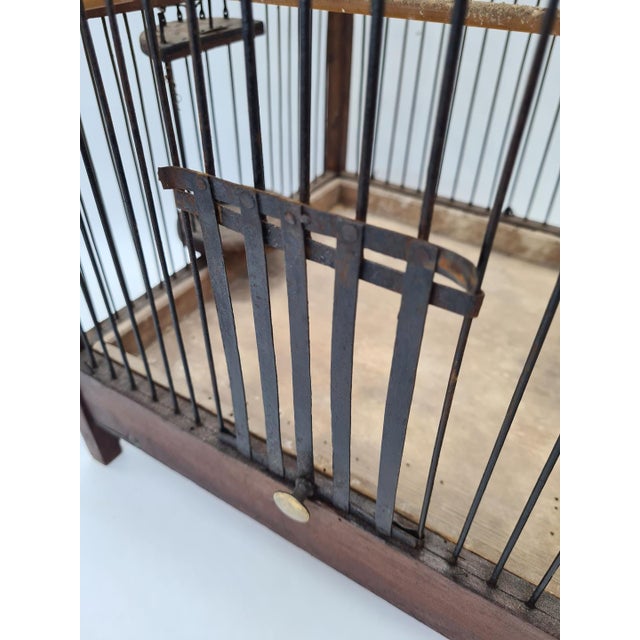 Rustic Antique Wooden Birdcage, 1920 For Sale - Image 3 of 12
